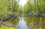 Wassergraben am Fort Zachodni (Swinemünde Westfort) in Świnoujście. Aufnahme: 6. Mai 2016.