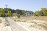 Gehweg auf der Grenze zwischen Deutschland und Polen westlich von Świnoujście (Swinemünde).