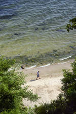 Blick auf den Strand zwischen Orłowo (Adlerhorst) und Gdynia (Gdingen) im ehemaligen Westpreußen.