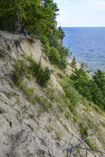 Blick auf die Ostsee vom Wanderweg zwischen Orłowo (Adlerhorst) und Gdynia (Gdingen). Aufnahme: 15. August 2019.