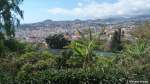 Blick von der Gartenterasse der Quinta da Boa Vista auf Funchal (Madeira - Februar 2014)