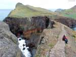 Naturreservat  Ponta de Sao Lourenco  - Dieser schmale Grat ist die Verbindung bis zur Ostspitze von Madeira (März 2014)