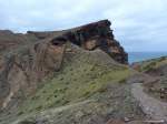 Der Wanderweg durch das Naturreservat  Ponta de Sao Lourenco  längs der vulkanischen Felsenwände an der Ostspitze Madeiras ist beeindruckend und bietet an mehreren Stellen eine fantastische