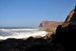 SÃO MARTINHO DO PORTO, 17.09.2013, an diese Stelle gelangt man durch einen Tunnel von der Hafenmole