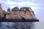 LAGOS, 01.04.1991, Bootsfahrt durch die Grotten bei Ponta da Piedade -- eingescanntes Dia