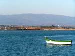 ALVOR, 09.02.2005, Blick vom Hafen auf den Pico da Fóia