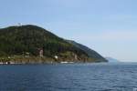 Blick vom Schiff auf das nrdliche Ufer des Baikalsees.