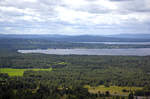 Blick auf den See Siljan vom Turm Vidablick südlich von Rättvik.