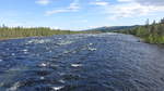 Der Piteälven ist ein nordschwedischer Fluss, der vom Skandinavischen Gebirge in die Ostsee fließt (01.06.2018)