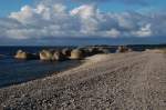 Raukar im Norden Gotlands. Kalkhaltige bereste von Riffstrukturen aus dem Ordovizium/Silur (Vor ca. 440 Millionen Jahren). 08.10.2011