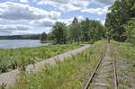 Landschaft an der Schmalspurstrecke Åseda-Virserum am Virserumssjön in Småland - Schweden.