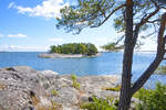 Am Lillön Badklippor auf der Halbinsel Gränsö im schwedischen Småland. Aufnahme: 20. August 2025.