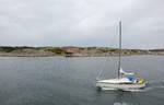 Blick auf die Insel Stenskär von der Fähre Tuvesvik-Käringön.