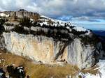 Luftaufnahme der Ebenalp mit dem Berggasthof Aescher bei Appenzell; 17.01.2020