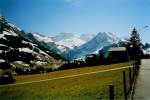 Adelboden; Blick vom Ausserschwand zum Steghorn, Wildstrubel und Fitzer