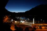 Am frhen Herbstmorgen in Brienz. Blick in Richtung Bahnhof der zb und nach Osten, 29. Okt. 2010, 07:20