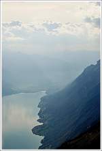 . Stimmungsvolle Aussicht vom Rothorn auf den Brienzer See in Richtung Interlaken. 27.09.2913 (Hans) 