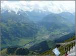 Blick hinunter nach Frutigen und ins Kandertal vom Niesen Kulm am 29.07.08. (Hans)