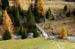 Schweiz - Eisenbrcke ber den Inn bei Cinuos-chel-Brail am 15.10.2008.