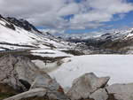 Schneefelder an der Passhöhe des Berninapass (22.06.2019)