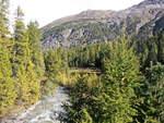 Gebirgs-Landschaft bei Pontresina am 10. Oktober 2019.