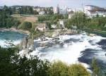 Der Rheinfall von Schloss Laufen aus gesehen.