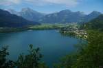 Ausblick von Amden auf den Walensee mit dem Ort Weesen (03.07.2011)