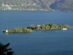 Lago Maggiore, Blick auf die Inseln Brissago von Ronco aus (07.04.2012)