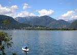 Der Blick auf den Lago Maggiore am 28.08.2013.