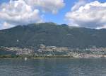 Die Stadt Locarno am Lago Maggiore am 28.08.2013.