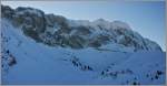 Blick von der Bahnstation Jaman auf das Felsmassiv des Rochers-de-Naye(2042m..M).
(12.01.2012)