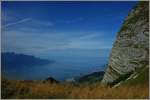 Ausblick vom Col de Jaman( 1512m..M) auf den Genfersee.
(28.08.2012)