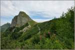 Leider fuhr gerade keine Bahn auf den Rochers-de-Naye als ich den Dent-de-Jaman (1875 m..M)fotografierte...