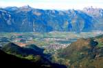 Blick vom Le Chamossaire auf Aigle; 19.10.2013