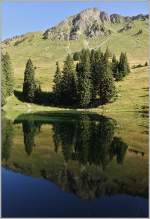 Ruhe am Lac Retaud sorgt für eine besondere Morgenstimmung.