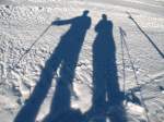 Unsere Schattenbilder im Schnee.