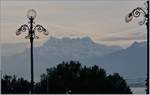 Les Dents de Midi von Montreux aus gesehen.