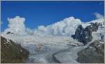 Immer mehr Wolken kommen langsam aber sicher dem Gornergletscher nher.