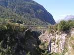 Brcken ber das Mattertal in der Nhe von Stalden-Saas aufgenommen aus der Matterhorn Gotthard Bahn am 05.08.07