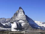 14. Oktober 2019, Blick von dem Gornergrat in Richtung Sternwarte.