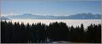 Wer auf der Suche nach Sonne war musste in die Hhe. Panoramaansicht vom Les Pleiades(1348m..M) mit Blick auf den Dents de Midi und den Grammonts.
(31.01.2011) 