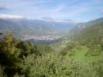 Rhonetal bei Nendaz, Blick Richtung Sion (13.09.2010)