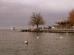 Wochenendstimmung an der Anlagestelle von Vevey.