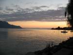 Abendstimmung am Genfersee in Montreux.