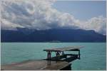 Der Wind  Jordan  sorgte für einen aufgewühlten See und die aussergewöhnliche Farbe.
Die Fahrt auf der Lausanne war deshalb wohl etwas unruhiger als sonst.
(08.07.2015)
