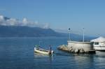 Es gibt sie noch: Berufsfischer auf dem Genfersee  (August 2008)