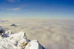 Sntis im Winter 2005. -14 Blick Richtung Bodensee ber das Wolkenmeer.