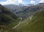 Nochmals auf dem Furkapass mit Blick Richtung Grimselpass.