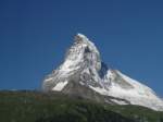 Das Matterhorn, ausnahmsweise ohne Wolken um den Gipfel, aufgenommen am  3.7.09