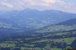 Blick von dem Berg  Pfnder  bei Bregenz am Bodensee auf die Alpen (07.08.10)